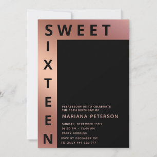 Invitation Cool rose or moderne simple typographie