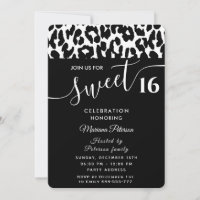 Cool tendance noir blanc léopard doux 16 Invitati