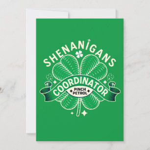 Invitation Coordinateur de Shenanigans de la Saint-Patrick