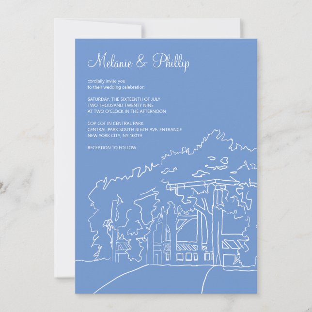 Invitation Cop Cot Central Park Mariage (Devant)