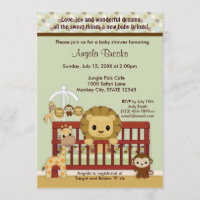 Copains JPN-L de jungle d'invitation de baby