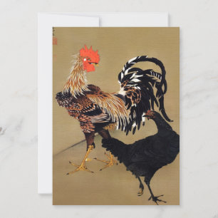 Invitation Coq et Poule par Ito Jakuchu