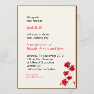 Invitation Coquelicots 5x7