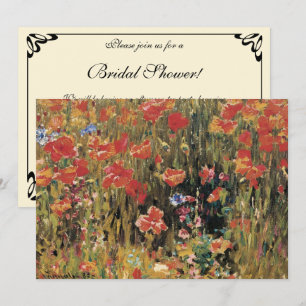 Invitation Coquelicots par Robert Vonnoh, Impressionnisme Vin