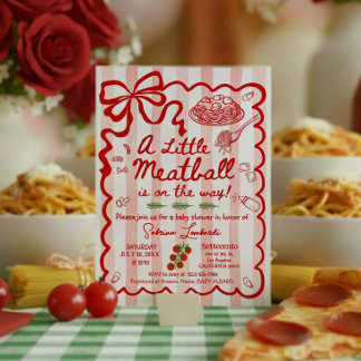 Invitation Coquette A little Meatball is on the way
