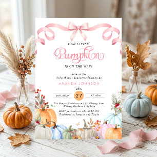 Invitation Coquette Arc-en-ciel Bébé Fille Baby Shower