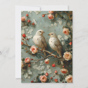 Invitation Coquette Birds Floral