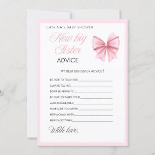Invitation Coquette Bow rose - Nom modifiable, 5x7