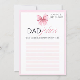 Invitation Coquette Bow rose - Nom modifiable, 5x7
