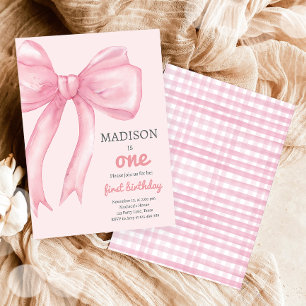 Invitation Coquette Bow Rose veut être une fille premier anni