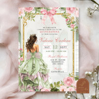 Coquette Bow Salle de Bal Sage Blush Rose Quincean