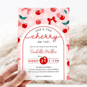 Invitation Coquette Cherry sur le Baby shower supérieur Invit