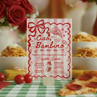 Invitation Coquette Ciao Bambino Italian Theme