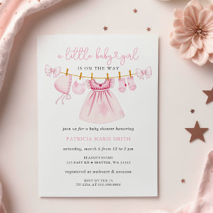 Invitation Coquette Coquette Bow Girl Baby shower