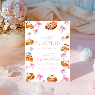 Invitation Coquette Cutie Pie Sweet Pink Bow Baby shower