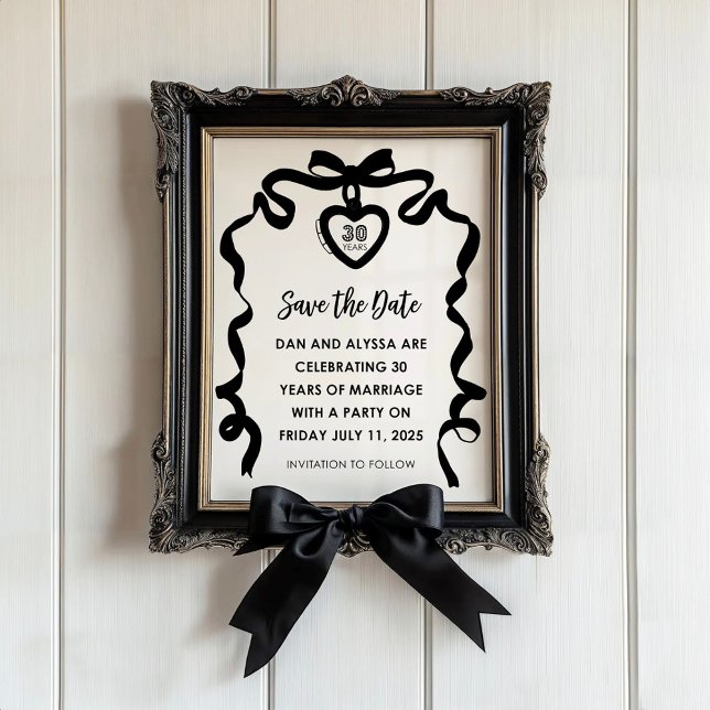 Invitation Coquette de la Bow Noire Anniversaire de la fête I (Créateur téléchargé)