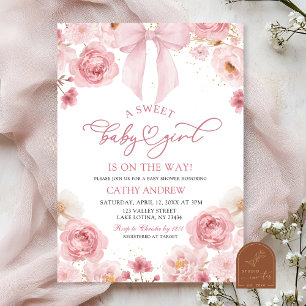 Invitation Coquette de la cave rose Sweet Baby Girl est sur l
