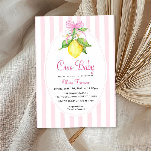 Invitation Coquette Lemon Rose Ciao Baby Shower