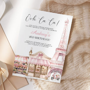 Invitation Coquette Paris Café Parisien Anniversaire