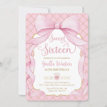 Coquette Rose Bows Sweet sixteen 16 16e anniversai