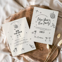 Coquette typographie moderne New Yeats Eve party