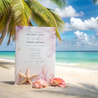 Coquillages Chics Coral sous-marin QR Code Mariage