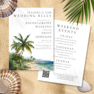 Invitation Coquillages Cloches de Mariage Enterrement de Vie 