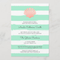Coquille de la paille| Corail & Mint| Baby shower