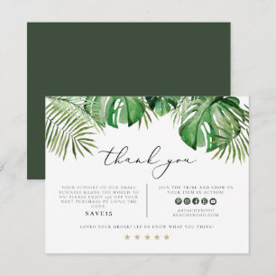 Invitation CORA Tropical Beach Palm Small Business Merci