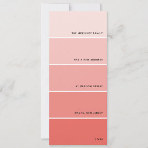 Invitation Corail Paint Swatch Nouvelle adresse