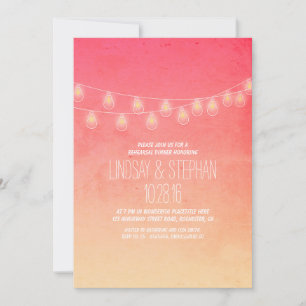 Invitation corail rose des lumières répétition dîner invitati