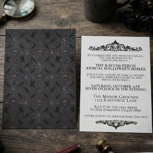 Invitation Corbeau baroque Onyx lunatique