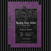 Corbeau noir gothique et Fête des mariées violette