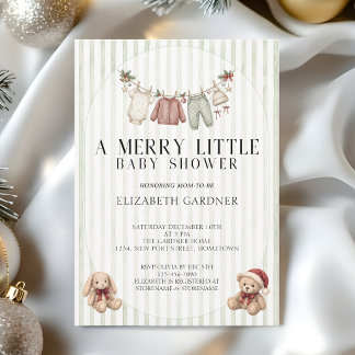 Invitation Corde à Linge Une Douce Baby Shower