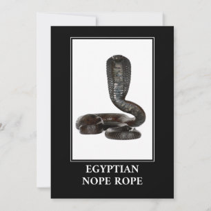 Invitation Corde égyptienne - Cobra Snake Danger