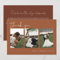 CORIANDER Boho Terracotta Photo Mariage Merci