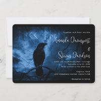 Corneille noire avec Runes Mariage de style gothiq