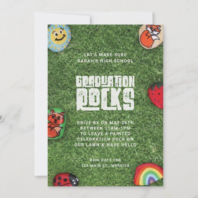 Invitation Coronavirus Graduation Party Rock Party Parade de  (Devant)