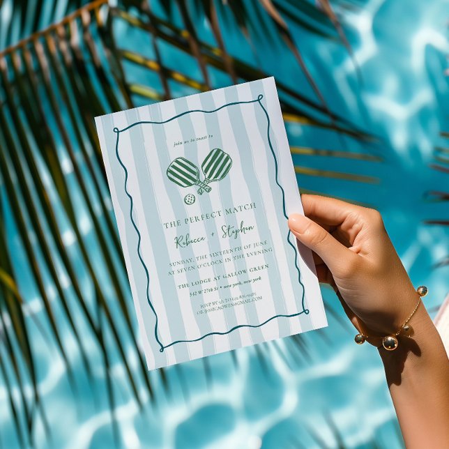 Invitation Correspondance parfaite | Pickleball Country Club  (Créateur téléchargé)