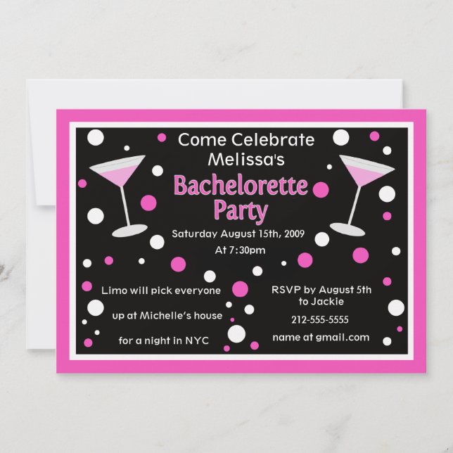 Invitation Cosmo Bachelorette (Devant)