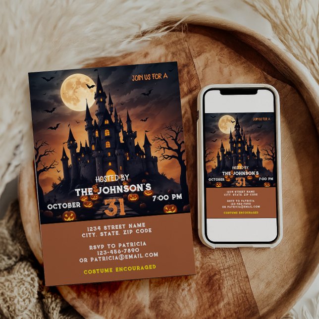 Invitation Costume Citrouille de fête d'Halloween Enfants Adu (Créateur téléchargé)