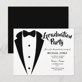 Invitation Costume & Cravate Boys Hommes Graduation Invitatio