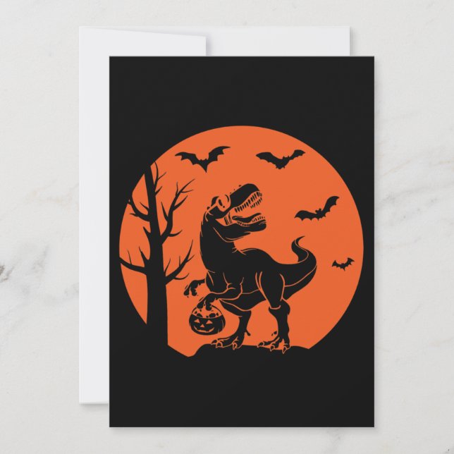 Invitation Costume de famille de dinosaure pour Halloween (Devant)