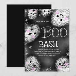 Invitation Costume de fantôme de tableau noir pour Halloween