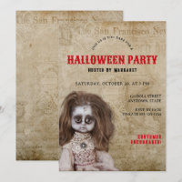 Costume de fête d'Halloween de poupée effrayante v
