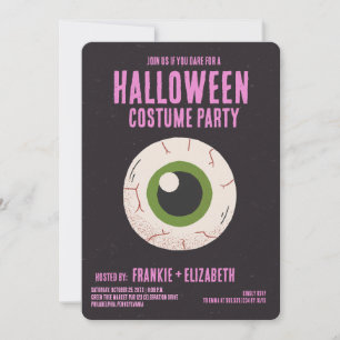 Invitation Costume de fête Halloween de fantôme avec sorcière