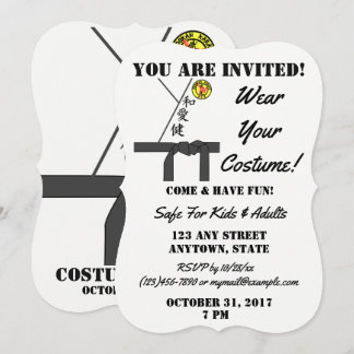 Invitation Costume de karaté personnalisé Halloween Party