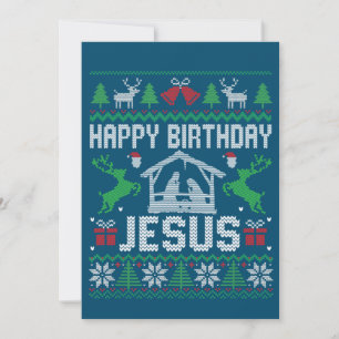 Invitation Costume de Noël Joyeux anniversaire Jésus Holiday 