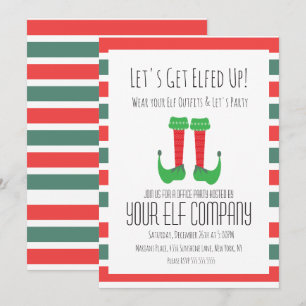 Invitation Costume d'elfe pour la fête de Noël au bureau de l