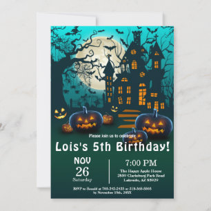 Invitation Costume d'Halloween éffrayant pour enfants fête d'